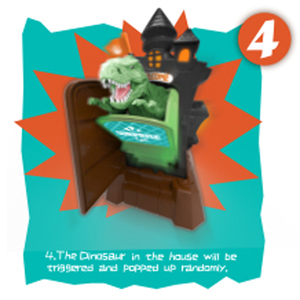 Halloween Dinosaur Tricky <strong>House</strong> Toy, Battery Operated Dino Surprise Pop up Game, Novelty Gag Gift for Kids Adults - Product Image 6