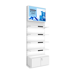 Exhibidores de Pared para Perfumería, de Metal y Madera Blanca con Melamina, con Iluminación, para Tiendas de Marcas de Moda - Product Image 1