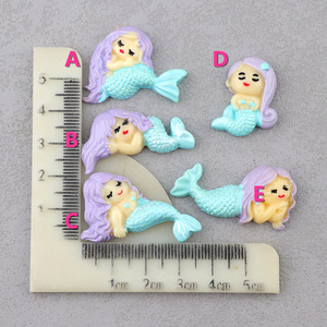 Pièces en résine de <span class=keywords><strong>sirène</strong></span> bricolage colle crème pièces faites à la main série océan résine artisanat mignon <span class=keywords><strong>sirène</strong></span> en résine pour la décoration - Product Image 4