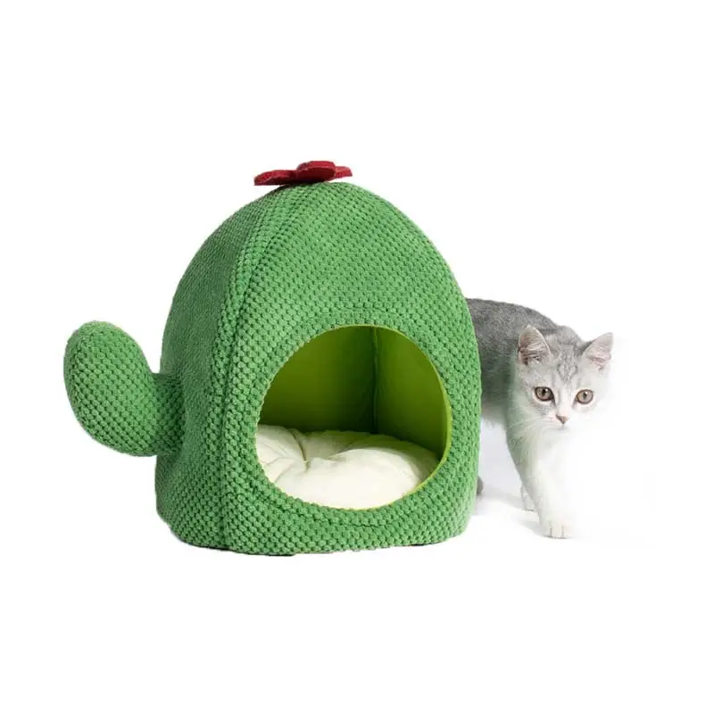 Популярный дизайн пончик туннельная кровать для домашних животных Натуральный войлок C спальный стек кошачий домик