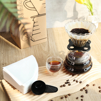Tenrey 4PCS Portable Outdoor Coffee Gift Kit Set Verser sur un ensemble de cafetière