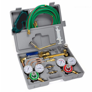 Kit de soudage et de découpe oxyacétylénique avec régulateur, torche, équipement plaqué cuivre, interrupteur unique, température de flamme 1800°C - Product Image 2