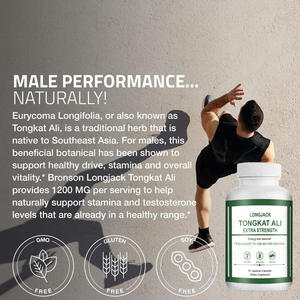 TONGKAT ALI Extra Strength, 60 капсул, добавка для мужчин, энергия и выносливость, 1200 мг на порцию, улучшает мужскую потенцию - Product Image 4