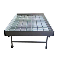 Système de table de culture mobile à roulettes pour serre commerciale de grande taille, avec plateau de culture hydroponique à flux et reflux pour semis et pépinière