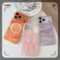 Étui magnétique dégradé IMD pour |   TPU imperméable, antichoc, protection 360° |   Sangle de téléphone et design de mode urbaine