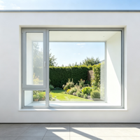 Fenêtre panoramique en aluminium à rupture de pont thermique de haute qualité, double vitrage Low-E anti-UV pour villa de style européen