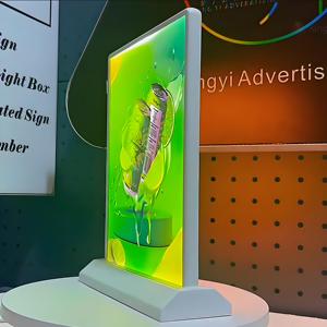 <strong>Rechargeable</strong> Wireless LED <strong>Light</strong> Box For Outdoor Mobile Advertising Easy Install Desk Menu Holder Customizable A4 Stand - Product Image 3