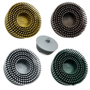 1 אינץ 50 אינץ מנעול צהוב חצץ דיסקים גומי גומי ליטוש מברשת גלגל בור עמיד חלודה להסרת oem/odm - Product Image 5
