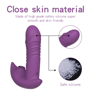 OEM/ODM Purple USB <b>Rechargeable</b> Vaginal <b>Vibrator</b> Wearable Design for Adult Stimulation - Product Image 4