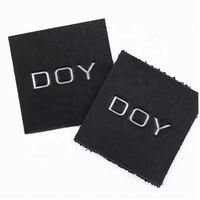 Écussons en cuir personnalisés avec logo de marque en feuille d'argent gaufré pour vêtements