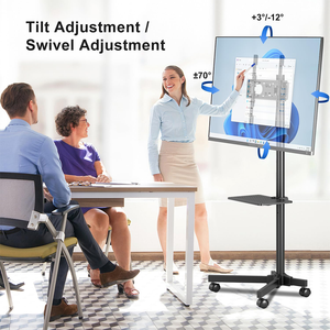 ML55B 21&quot;-60&quot; 35kg Economy Mobile <strong>TV</strong> <strong>Stand</strong> Cart For <strong>LCD</strong> LED Flat Curved Panel Screen <strong>TV</strong> With Laptop Shelf Holds <strong>TV</strong> Mount - Product Image 5