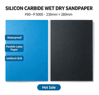 Outils abrasifs P60-5000 OEM, feuille de ponçage ronde en carbure de silicium, imperméable, papier latex pour ponçage de l'apprêt et finition des surfaces