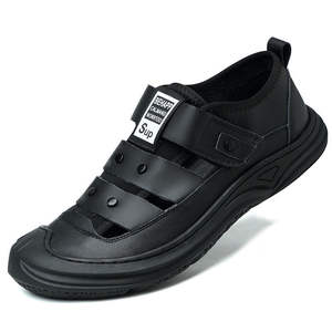 Sandalias de Playa para Hombre, de Cuero Genuino, Punta Abierta, Ligeras, Transpirables, Antideslizantes, con Soporte de Arco, Suela Suave, Casuales, por Encima de la Rodilla - Product Image 2