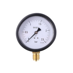 مقياس ضغط شعاعي ، مقياس ضغط 4 "مقياس ضغط هواء مركب في الأسفل للسوائل مع واقي - Product Image 2