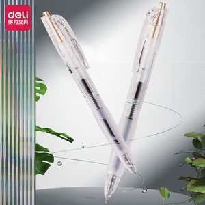 Deli SA130 Push Button Pen 0.35 Mm Transparent Office School Writing Tool - Product Image 1