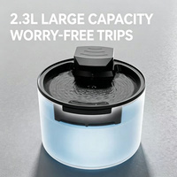 Fontaine à eau pour chat, fontaine à eau pour animaux de compagnie avec filtration automatique et circulation de l'eau