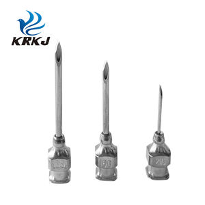 Aiguille d'injection vétérinaire de tuyau d'acier inoxydable de moyeu en laiton de KD402 pour le divers type <span class=keywords><strong>seringue</strong></span> - Product Image 2