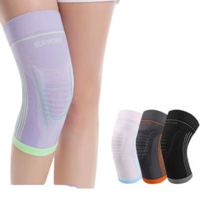 Genouillère de compression tricotée en 3D avec coussinet en silicone, soutien rotulien antidérapant, attelle orthopédique pour le sport, course à pied et basketball - Product Image 1