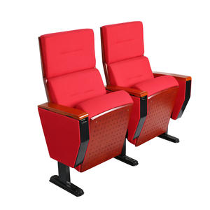 Asientos de auditorio de estilo moderno, reposabrazos de madera para iglesia/sillas de sala de conciertos con tela para uso escolar con tableta de escritura - Product Image 4