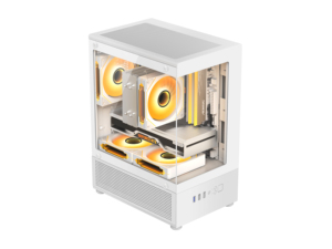 <strong>Computer</strong> <strong>case</strong> <strong>with</strong> Panoramic View Tempered Glass Front &amp; Side Panel, LED Button Gaming PC <strong>Case</strong> Top Cover <strong>with</strong> Magnet Filter - Product Image 2