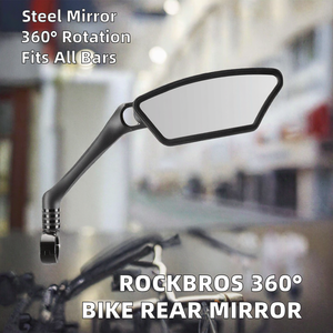 Rétroviseur latéral transparent en acier inoxydable ROCKBROS pour vélos de route, réglable à 360 degrés, universel pour guidon - Product Image 2