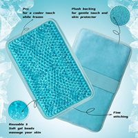 Compresse de gel réutilisable Gelking Blue 19*10cm avec perles de gel, pour genou et dentition, chaud/froid, sangle incluse, soulagement de la douleur