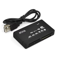 Lector de Tarjetas de Memoria 6 en 1, Lector de Tarjetas Externo USB, Lector de Tarjetas SD, SDHC, Mini Micro M2, MMC, XD, CF para Cámaras Digitales y Reproductores MP3