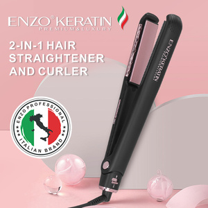 Piastra e Arricciacapelli Elettrico Professionale 2 in 1 <span class=keywords><strong>ENZO</strong></span> con Ioni Negativi, Portatile, Display LCD, per Salone, <span class=keywords><strong>Auto</strong></span>, Hotel - Product Image 4