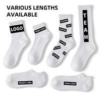 Chaussettes de sport respirantes avec logo personnalisé pour la marche, la course, la gym et le confort quotidien