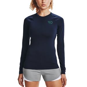 Camiseta de manga larga elástica en 4 direcciones transpirable superligera para <span class=keywords><strong>mujer</strong></span>, Camiseta deportiva de entrenamiento Yogo de ajuste de <span class=keywords><strong>segunda</strong></span> <span class=keywords><strong>piel</strong></span> - Product Image 1