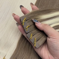 Extensions de cheveux humains naturels invisibles et sans couture de qualité supérieure, double épaisseur, avec mèches européennes, fabriquées à partir de cheveux vierges bruts