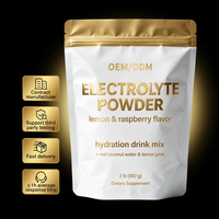 Poudre d'électrolytes végétalienne sans sucre en gros avec soutien énergétique pour adultes