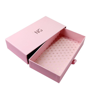 Eco Luxury Pink Sliding Drawer Box Printed Tissue <b>Paper</b> Insert Packaging with Embossing Matt Lamination UV Coating - Product Image 1
