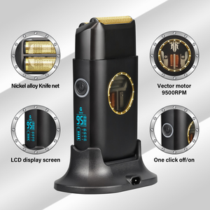 KooFex Rasoir professionnel à moteur vectoriel Filet d'aluminium à <span class=keywords><strong>triple</strong></span> lame haute vitesse avec base de chargement à affichage numérique - Product Image 3