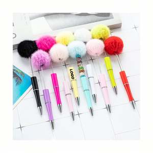 Creative DIY <b>Fluffy</b> Ballpoint <b>Pen</b> with Beads, Personalized Cute Promotional Gift, Wholesale Adorable Furry <b>Pens</b> - Product Image 1