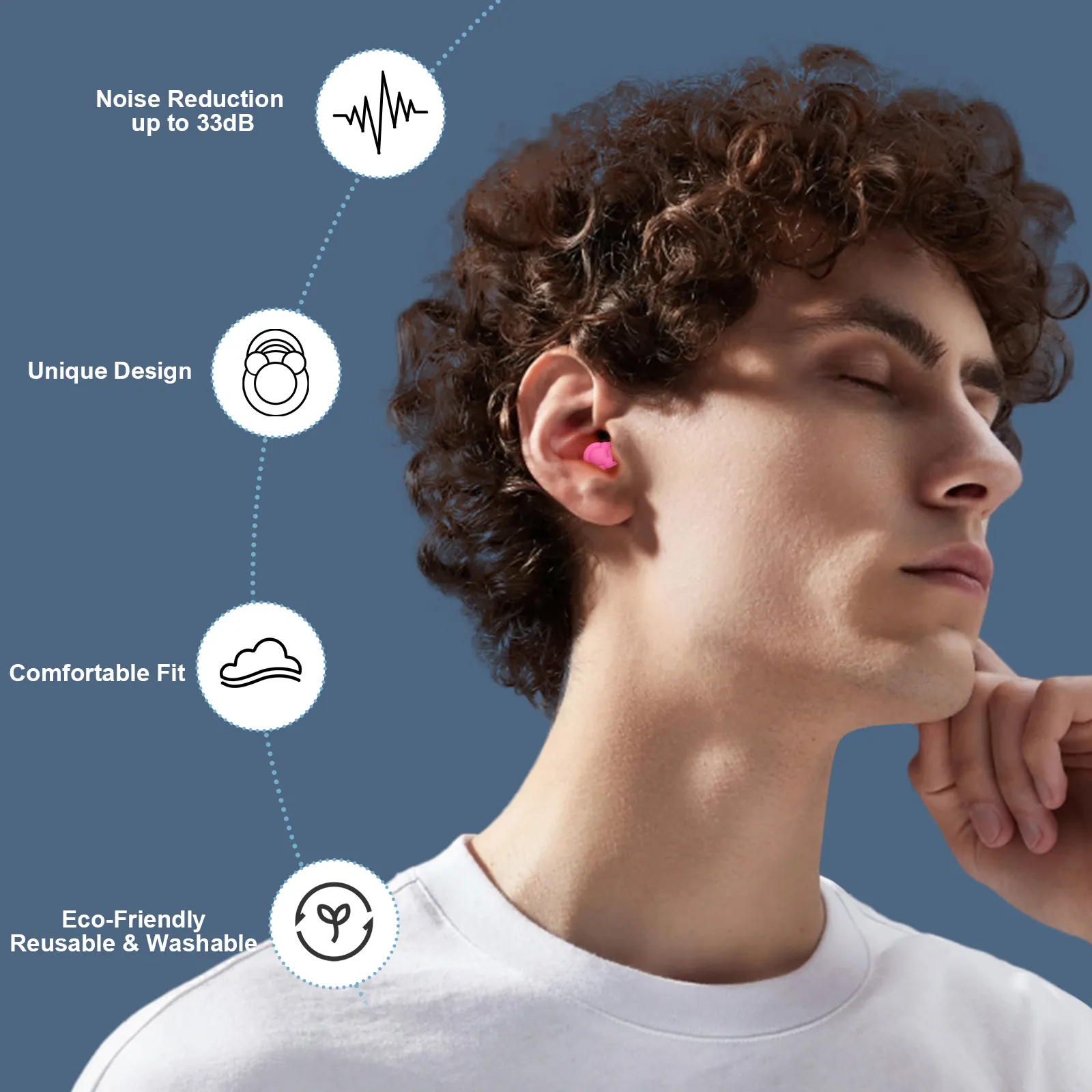 Karikatur-Stil Geräuschunterdrückung Ohrstöpsel Reduktion Silikon-Ohrstöpsel mit Hülle und Logo Hörschutz Ohrstöpsel zum Schlafen
