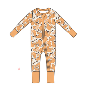 <span class=keywords><strong>Pyjama</strong></span> en fibre de bambou imprimé personnalisé Barboteuse Sapin de Noël Motif Père Noël Combinaison à manches longues Nouveau-né Bébé Garçons Filles - Product Image 5