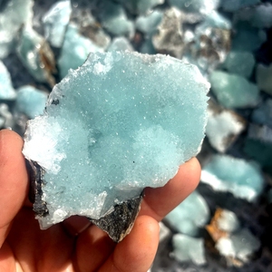 Offre Spéciale petite taille pierres brutes cristal spécimen pierre précieuse brute maroc bleu <span class=keywords><strong>aragonite</strong></span> <span class=keywords><strong>cristaux</strong></span> de guérison pour la décoration - Product Image 5