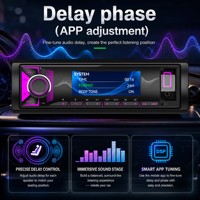 Lecteur MP3 de voiture 1 DIN DSP avec écran TFT, alignement temporel, réglage de phase, 8 RCA pour projets d'amplificateurs externes