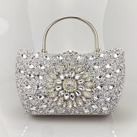 Sac à bandoulière de luxe YYU OEM pour femmes, sacs à main brillants, pochette en strass pour femmes