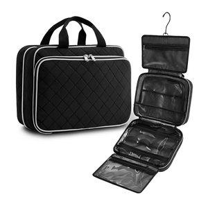 Sac de toilette suspendu imperméable à 19 compartiments, organiseur de maquillage de voyage, trousse de toilette portable pour femmes - Product Image 1