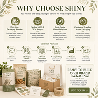 Emballage personnalisé pour aliments pour animaux de compagnie, sachet autoportant, boîte en kraft, sac d'expédition, étiquette adhésive, fabricant de solutions d'emballage tout-en-un