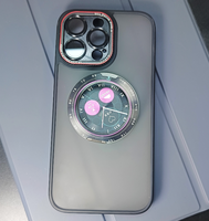 Coques de téléphone innovantes à thème horloge, design sportif, avec anneau support magnétique sécurisé et antichoc en TPU+PC