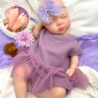 Poupée Reborn Réaliste en Silicone de 18 Pouces, Endormie, Yeux Fermés, Personnalisable, Jouet Bébé Fille, Peau Douce pour un Compagnonnage Émotionnel