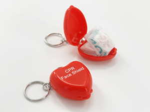 Llavero de máscara de RCP en forma de corazón con una vía Ideal para uso doméstico de profesionales médicos - Product Image 2