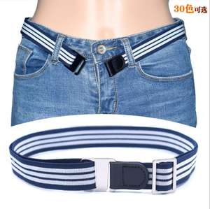 Ceinture élastique en polyester et élastodiène avec boucle en alliage pour hommes et femmes, idéale pour les vêtements et le quotidien – Grande vente mode - Product Image 4