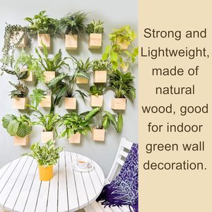 Boîte de <span class=keywords><strong>pot</strong></span> de fleurs <span class=keywords><strong>en</strong></span> bois, ensemble de 2 pièces, <span class=keywords><strong>pot</strong></span> suspendu <span class=keywords><strong>en</strong></span> bois naturel, centre de table, balcon <span class=keywords><strong>vanille</strong></span>, jardin domestique, décor de bureau - Product Image 4