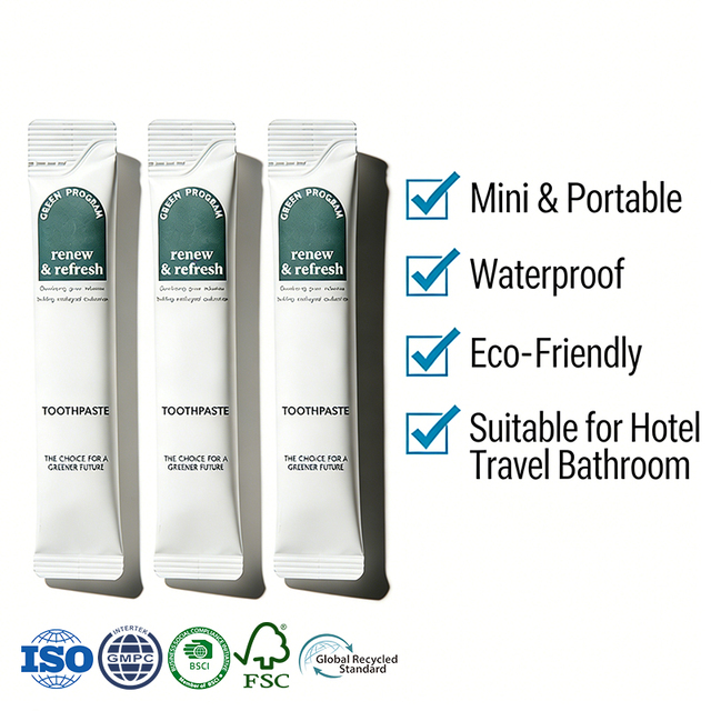 Custom Brands Portable Travel Size Mini Disposable Toothpaste for Hotel Airline Hospital Wholesale OEM Private Label