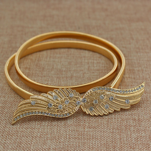 Thiết Kế Khác Nhau Khóa Vàng Kim Loại Đàn Hồi Căng Ra Vành Đai Thắt Lưng Tie Ban Nhạc Cho Phụ Nữ Ăn Mặc Áo - Product Image 3