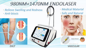 30W EVLT EVLA 980nm 1470nm Terapia de <span class=keywords><strong>luz</strong></span> roja Vaso sanguíneo Eliminación de venas varicosas Máquina quirúrgica láser endovenosa - Product Image 2
